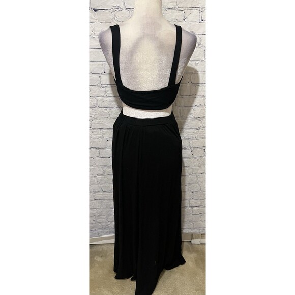 TOBI NO PROBLEM RIBBED CUTOUT MAXI DRESS - BLACK- Size Small - Picture 5 of 9